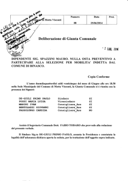 dipendente sig. spazzini mauro. nulla osta preventivo a