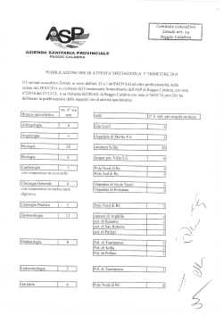 ore specialistica 1 trimestre 2014