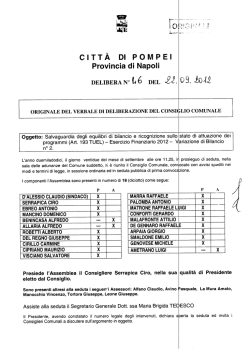 N. 46 del 22/09/2012 Salvaguardia degli equilibri di bilancio e