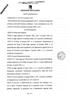 Deliberazione n. 251 del 16.09.2014