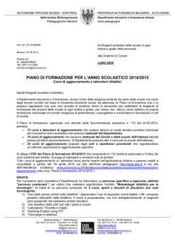 Direttiva della Sovrintendente in materia di formazione e