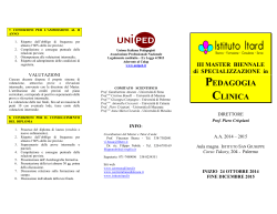 brochure III master Pedagogia Clinica