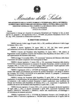 dipartimento della sanit&agrave; pubblica veterinaria, della sicurezza