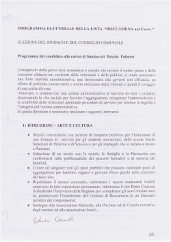 Programma Roccamena nel Cuore