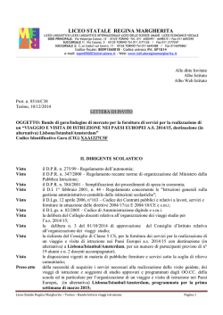 Lettera di invito - LICEO STATALE REGINA MARGHERITA