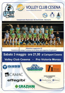 Edizione Numero 13 - Volley Club Cesena