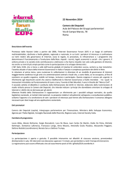 In allegato il programma completo