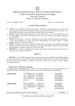 Decreto modifica ambiti territoriali a.s. 2014/2015