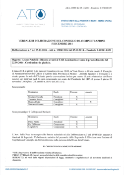 Deliberazione n. 7 - ATO Provincia di Milano