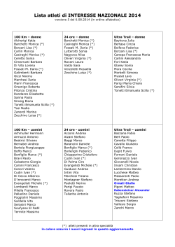 Lista atleti INT NAZ 2014 ver 5 2014-08-06