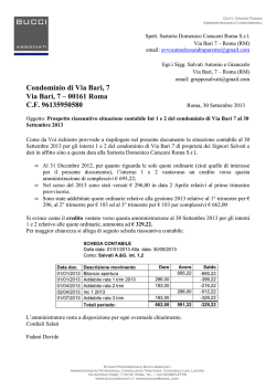 Documento riepilogativo Int 1 e 2 Via Bari 7