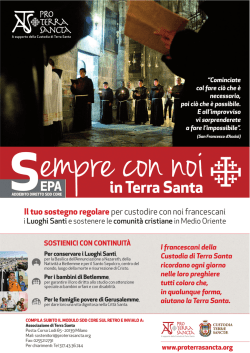 in Terra Santa - ATS pro Terra Sancta