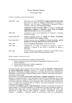 Dr.ing. Damiana Chinese Curriculum Vitae