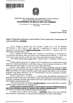 indicazioni fatturazione elettronica - Accademia di Belle Arti