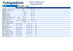 K510 Treviglio - Lodi orario in vigore dal 3 Novembre 2014
