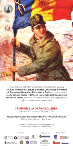 i romeni e la grande guerra - Museo Nazionale del Risorgimento