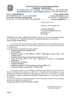 ISTITUTO STATALE DI ISTRUZIONE SUPERIORE