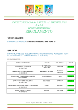 regolamento Circuito Regno delle 2 Sicilie