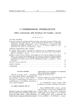 I Affari costituzionali, della Presidenza del Consiglio e interni