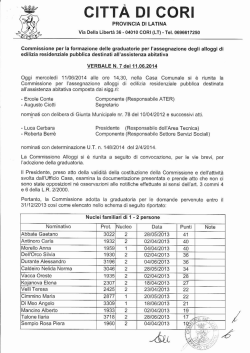 Graduatoria aggiornata e commissione per la