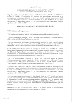 Decreto n. U00402 del 17 novembre 2014