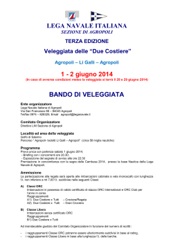 LEGA NAVALE ITALIANA 1 - 2 giugno 2014 BANDO DI VELEGGIATA
