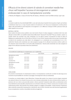 Efficacia di tre diversi sistemi di valvole di connettori