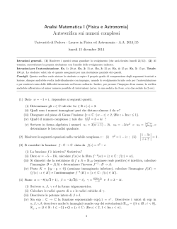 Analisi Matematica I (Fisica e Astronomia)