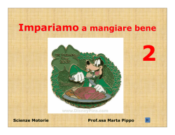 Impariamo a mangiare bene - Liceo Classico e Linguistico Statale