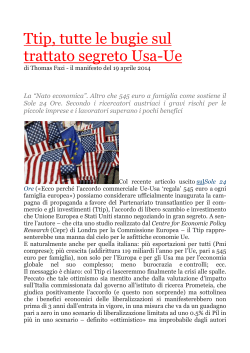 Ttip, tutte le bugie sul trattato segreto Usa-Ue