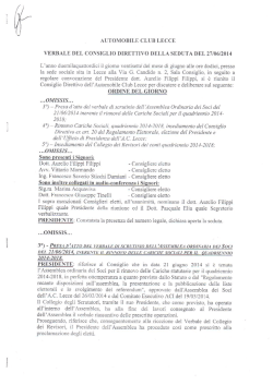 Atto di nomina del Presidente e dei vice-Presidenti