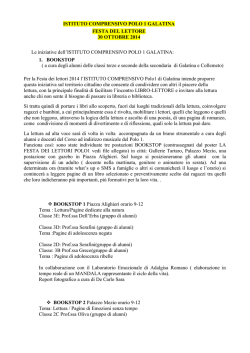 Il programma del Polo 1 di Galatina