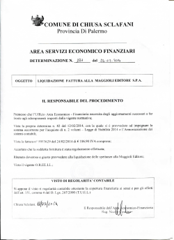 Liquidazione fattura alla Maggioli Editore S.p.A.