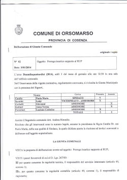 delibera di giunta comunale n°02 del 03/01/2014