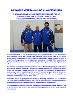 IJF WORLD VETERANS JUDO CHAMPIONSHIPS