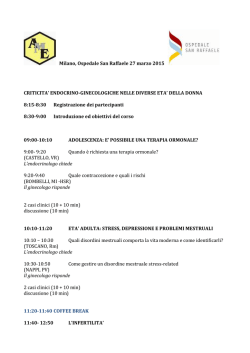 Milano, Ospedale San Raffaele 27 marzo 2015 CRITICITA