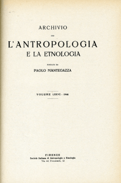 76 - Società Italiana di Antropologia e Etnologia