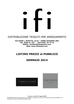 IFI LISTINO 2014 - Pozziniarredamentocasa.com