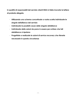 In qualit&agrave; di responsabili del servizio clienti IKEA in Italia ricevete la
