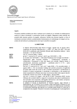 Bando Selezione n. 33-2014 F.to - Università degli Studi di Foggia
