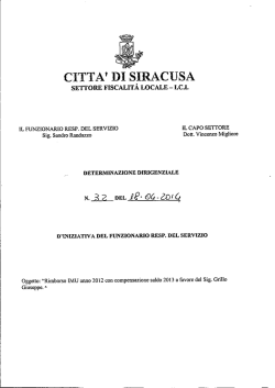 Determina Dirigenziale n.32 del 18/04/2014.