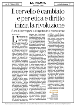 Il cervello &egrave; cambiato e per etica e diritto inizia la rivoluzione