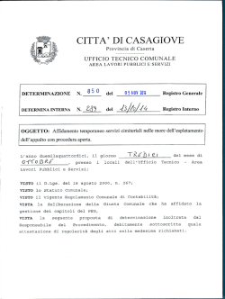 Determina Dirigenziale n. 850 - 2014