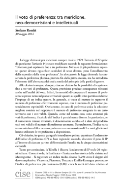 Il voto di preferenza: tra meridione, neo-democristiani e