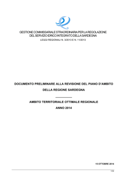 Documento preliminare alla revisione del Piano d