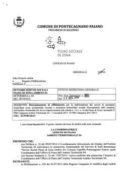 COMUNE DI PONTECAGNANO FAIANO PROVINCIA DI SALERNO