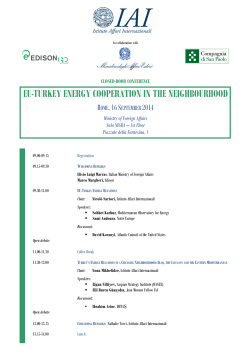 Agenda IAI-EDISON 16 September 2014