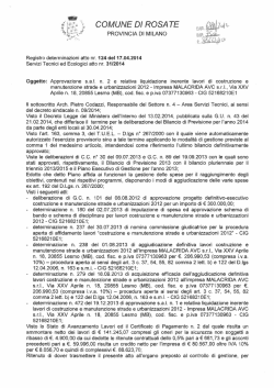 dt 124 17 04 14 approvazione sal 2 e liquidazione lavori costruzione