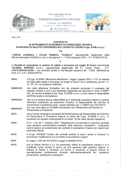 Contratto incarico consulenza sicurezza