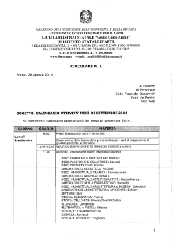 circolare n.1 - Liceo Argan